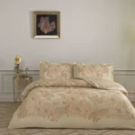 Lenjerie Pat Dubla Aurix bej TAC – Bumbac Satinat Deluxe