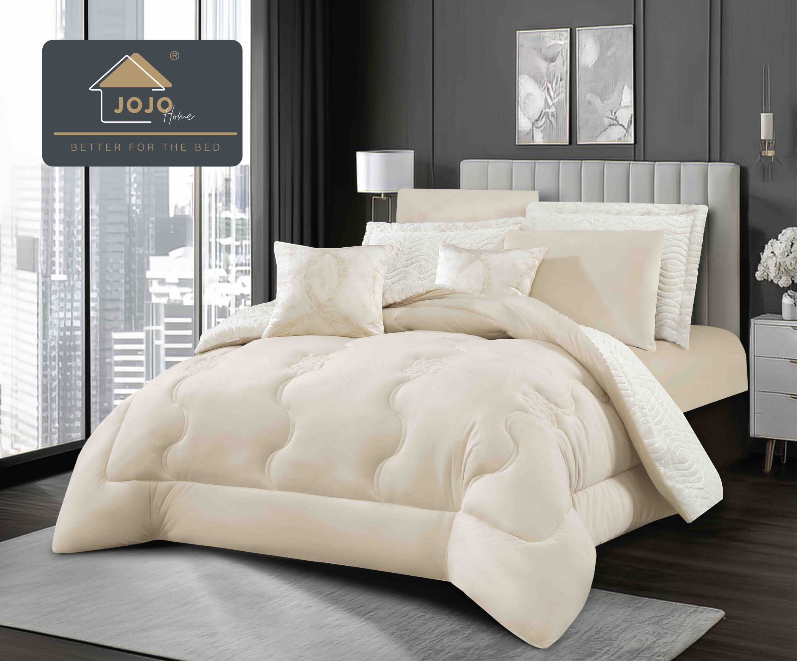 Set Lenjerie de Pat cu Blăniță Moale și Pilotă 6 Piese,aspect catifelat 200x230 cm-Crem Set Lenjerie de Pat cu Blăniță Moale și Pilotă 6 Piese,aspect catifelat 200x230 cm-Crem
