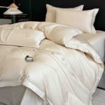 Lenjerie De Pat cu broderie Bumbac Satinat 100% Deluxe Antisifonare-Ambalaj Cadou Elegant - imagine 2