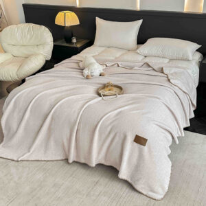 Pătură Premium 200x230 cm – Moale, Pufoasă și Călduroasă-Bej