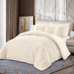 Set Lenjerie de Pat cu Blăniță Moale și Pilotă 6 Piese 200x230 cm